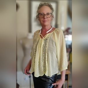 BCX blouse with a textured pattern